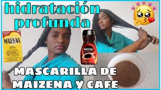 MASCARILLA DE MAIZENA Y CAFE PARA UN CABELLO SECO Y SIN BRILLO NATURALHAIR MASCARILLAHIDRATANTE [upl. by Eneli]