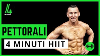 Allenamento 4 minuti Pettorali Spinte 2 manubri 3020 [upl. by Enyrat]