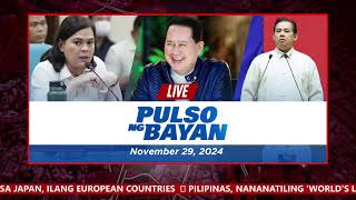 LIVE Pulso ng Bayan with Admar Vilando and Jade Calabroso  November 29 2024 [upl. by Finer910]