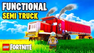 How To Build A SEMI TRUCK In LEGO Fortnite [upl. by Nitza536]