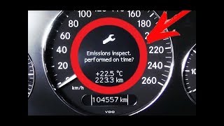 Solution error Emissions inspect Performed on time on Mercedes W211 W219 CLS  Main inspection [upl. by Murdoch446]