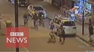 Shocking CCTV of teen bike murder  BBC News [upl. by Yhtuv53]