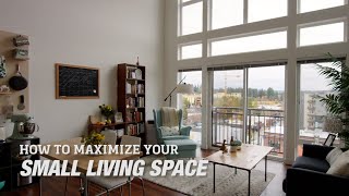 How to Maximize Your Small Living Space Part 1 Kitchen amp Living Room [upl. by Gans]