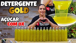 DETERGENTE CASEIRO GOLD DESENGORDURANTE BRILHO GARANTIDO ðŸ˜±ðŸ¥° [upl. by Aicertal]