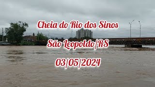 Cheia do Rio dos Sinos  Caos no centro de São LeopoldoRS  03052024 [upl. by Tyson]