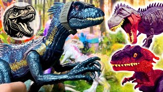 Jurassic World Iguanodon amp Velociraptor iRex Rajasaurus Dilophosaurus Bistahieversor Collection [upl. by Nnylyar]