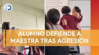 Alumna golpea a compañero y agrede a profesora en salón de clase en Nayarit [upl. by Suedaht514]