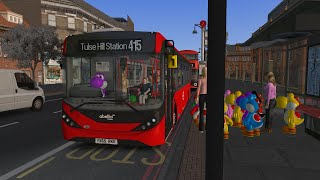 OMSI 2  London AddOn  Route 415  Purple Yoshi  AlexanderDennis Enviro 200 MMC  Abellio London [upl. by Haet]