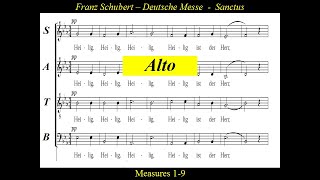 Schubert  Deutsche Messe  D8725 Sanctus  Alto [upl. by Imekawulo]