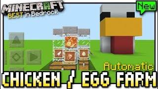 Minecraft Bedrock  CHICKEN FARM 🐔 Automatic  Tutorial  PS4  MCPE  Xbox  Windows amp Switch [upl. by Valiant]