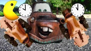 Disney Cars Tractor Tipping Fun Learning to Tell Time Mater meets Maxine at the Waters Counting Game [upl. by Humfrey404]