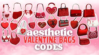 VALENTINE BAGS Roblox Codes Berry Avenue Bloxburg Brookhaven Dress to Impress  Diaries ❤️ [upl. by Nappy590]