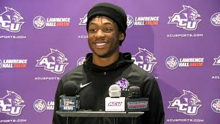 ACU Football  SemaJ Davis Interview Oct 30 2019 [upl. by Frangos]