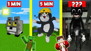 CAT Build Battle In Minecraft  NOOB VS PRO CHALLENGE  Maizen Mizen Mazien Parody [upl. by Alak767]