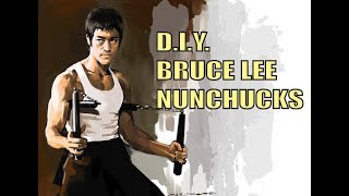 HOW TO MAKE NUNCHUCKS BRUCE LEE NUNCHAKU [upl. by Culhert]