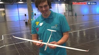 AMAZING Micro XXS Eta INDOOR POWERED GLIDER Daniel Hör Picasso of Depron [upl. by Atinniuq885]