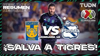 Resumen y goles  Tigres vs Puebla  CL2023 Liga Mx  J16  TUDN [upl. by Ettelliw]