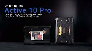 Blackview Active 10 Pro Unboxing  World’s 1st 5G 30000mAh Rugged Tablet with 400lm Camping Light [upl. by Woolson]