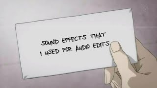 SOUND EFFECTS FOR AUDIO EDITSEDIT AUDIOS PART 1 [upl. by Turnbull]