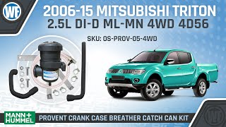 Provent Catch Can Kit for Mitsubishi Triton 200615 ML MN Challenger 25L DID PROV054WD Revised [upl. by Roane]