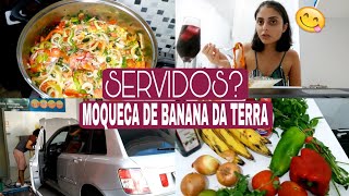 MOQUECA DE BANANA DA TERRA TROCAMOS O ÓLEO DO CARRO VLOG  ANDRESSA GOUVEIA [upl. by Schultz]