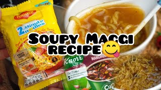 Soupy Maggi Recipe 🤩 Soupy Maggi Noodles Recipe [upl. by Nanek]