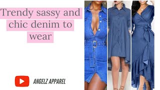 Compilation of sassy and trendy denim dress styles to slay [upl. by Nirak]