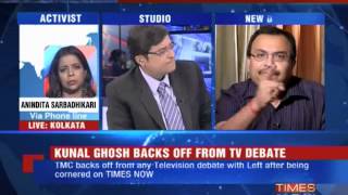 TMC MP Kunal Ghosh backs off from TV debate The Full Debate [upl. by Willi60]