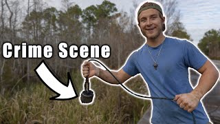 Magnet Fishing At A Crime Scene  What Will We Find Magnet Fishing Gun Recovered [upl. by Trixi522]