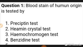 Forensic mcq part 1 [upl. by Zelten]