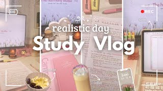 Study Vlog 📖🧋Realistic day note taking reading and shoes unboxing [upl. by Viehmann607]