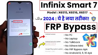 Infinix Smart 7 FRP Bypass Android 12 Latest Update  X6517 FRP Bypass  Infinix Smart 7 FRP Bypass [upl. by Zoarah]