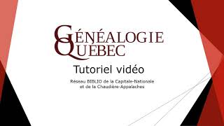 Tutoriel Généalogie Québec [upl. by Pallaton]