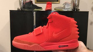 Nike Air Yeezy 2 SP Red October Detailed Review Authentic Kanye West [upl. by Rozalin]