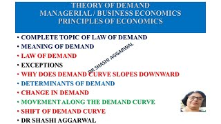 LAW OF DEMAND COMPLETE TOPIC THEORY OF DEMAND [upl. by Lerad465]