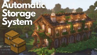 AUTOMATIC STORAGE SYSTEM  Minecraft Tutorial  Java amp Bedrock 121 [upl. by Neellok]