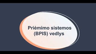 Priėmimo į profesinio mokymo įstaigas sistemos vedlys [upl. by Nnaeus]