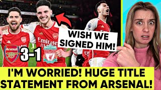 Arsenal Back In Title Race😭 Declan Rice Is To Good🤬 Arsenal 31 Liverpool Reaction [upl. by Cerf]