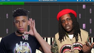 NLE Choppa x Chief Keef Shotta Flow 4 piano tutorial [upl. by Weed]