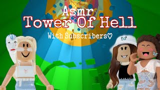 ASMR Roblox Tower of Hell w Subs💗we suck lol [upl. by Ahsaya902]