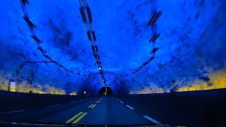 Driving  Lærdal Tunnel  Worlds Longest Road Tunnel 245 km [upl. by Euqininod]