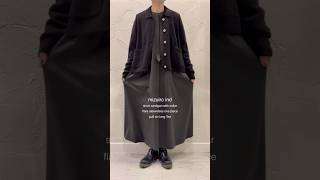 【 2024 AW collection mizuiro ind 】short cardigan with collar ＆ flare sleeveless one piece [upl. by Ibib306]