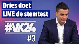 Dries doet LIVE de stemtest [upl. by Ahsienauq]