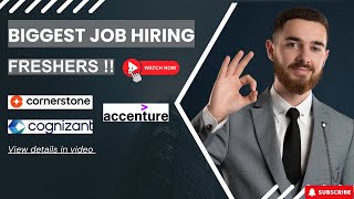 OFF Campus Hiring Accenture Cognizant Cornerstone amp More Fresher 2024  2023  2022 Batch Hiring [upl. by Valerle]