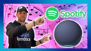 👉 Cómo CONFIGURAR SPOTIFY con ALEXA ECHO DOT 5  App Alexa [upl. by Ytirahs]