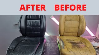 How To Change The Color Of The Leather On A Car Seat  Porsche  Colourlock [upl. by Minny]