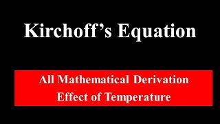 Kirchhoffs equation  Derivation of Kirchhoffs equations [upl. by Ursola]