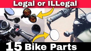 15 Legal amp illegal Modification On Bikes amp Scooters In India  illegal Motorcycle Modification Parts [upl. by Armmat818]