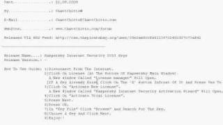 How To Apply Kaspersky 2010 Keys ChattChitto RG [upl. by Lerraf]