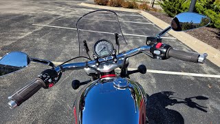 TRIUMPH SPEEDMASTER Brown Grips Installed [upl. by Erialb]